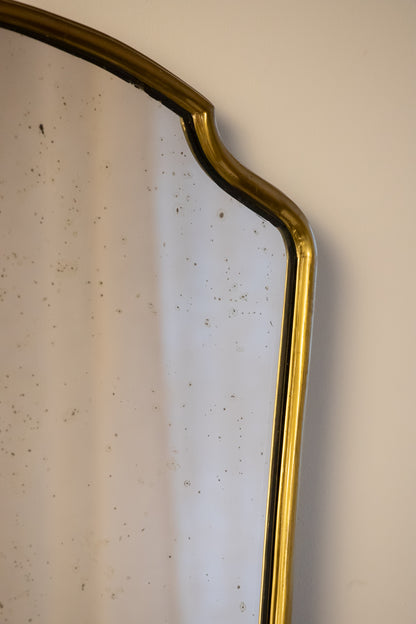 Mid-century Belgian Brass Mirror