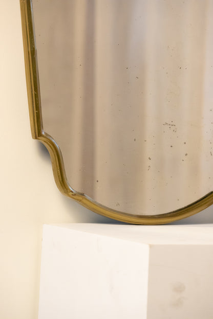 Mid-century Belgian Brass Mirror
