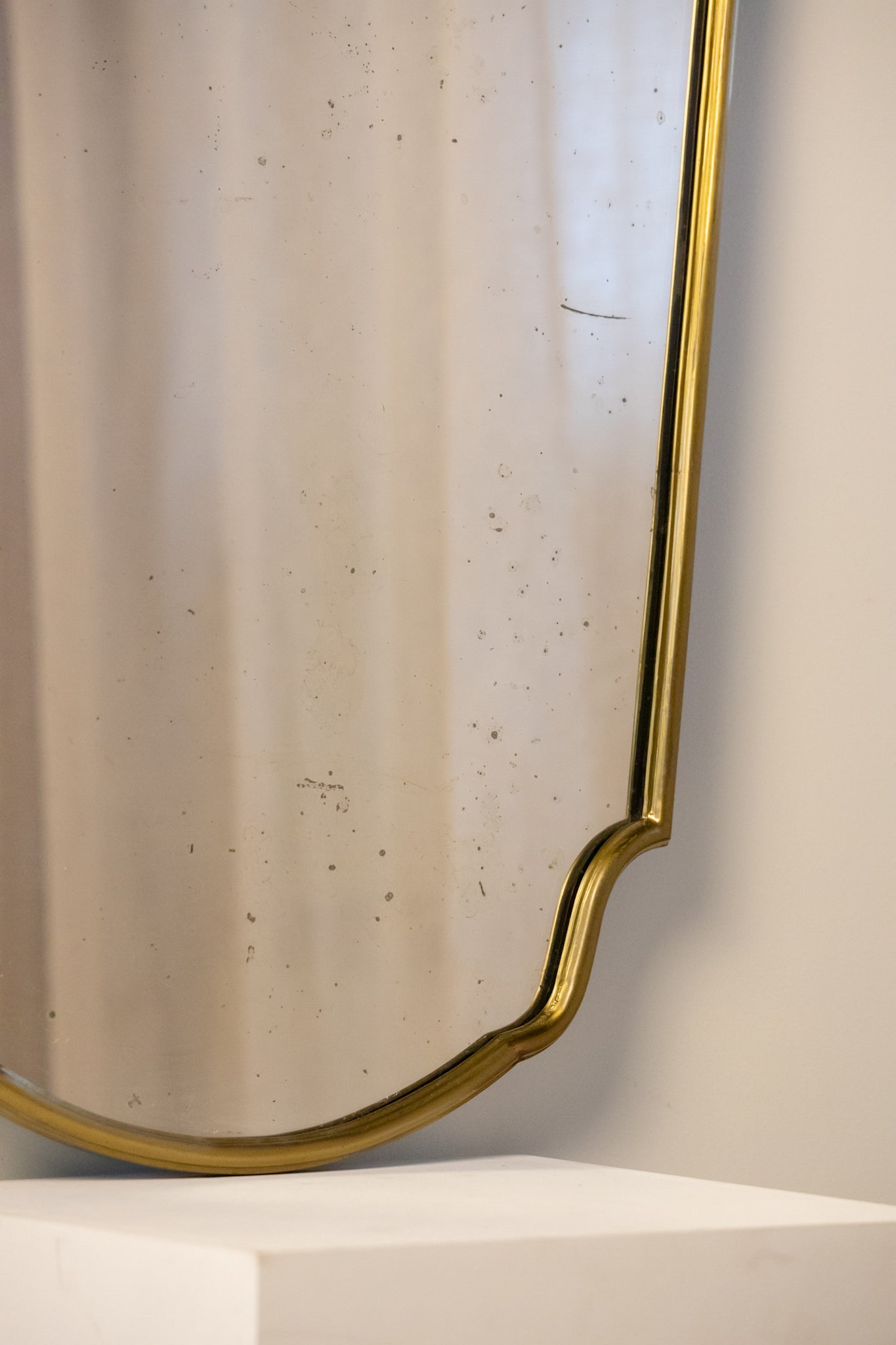 Mid-century Belgian Brass Mirror