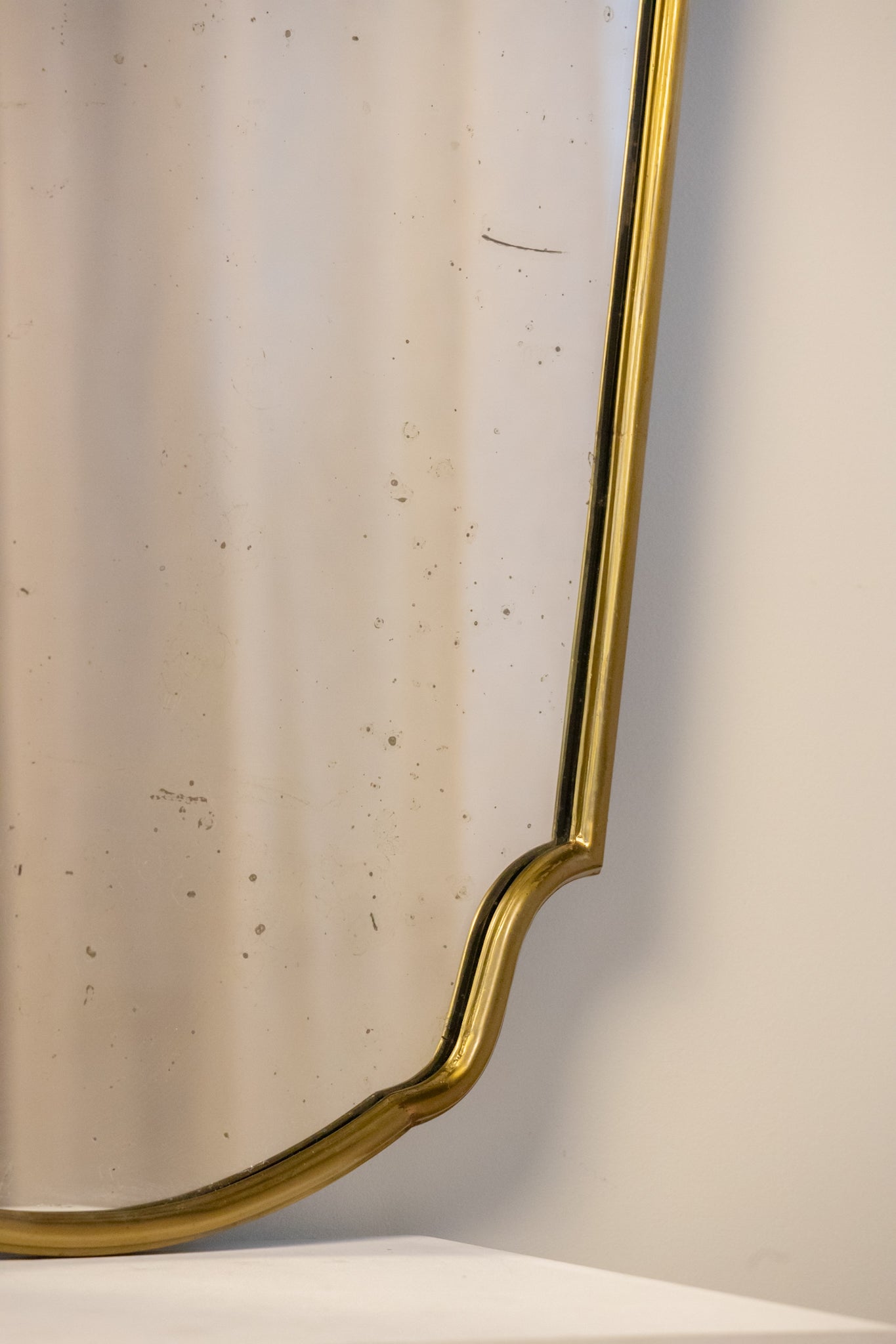 Mid-century Belgian Brass Mirror