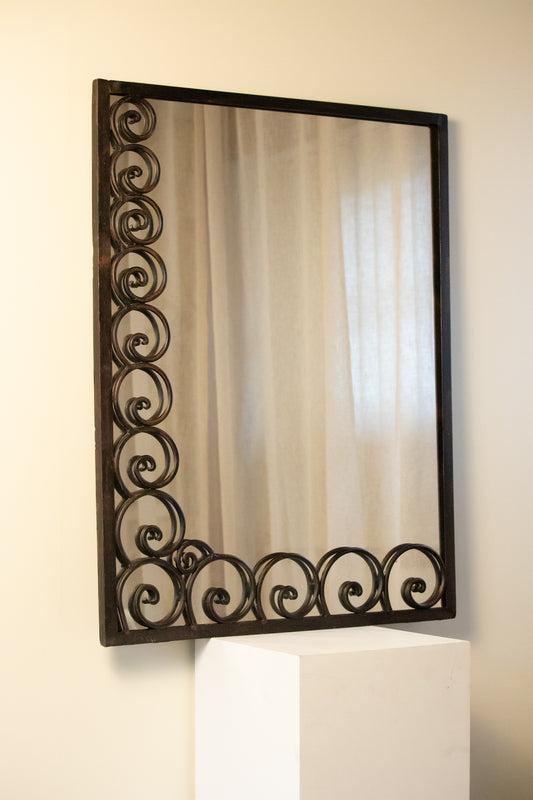 Large French Spiral Forged Mirror