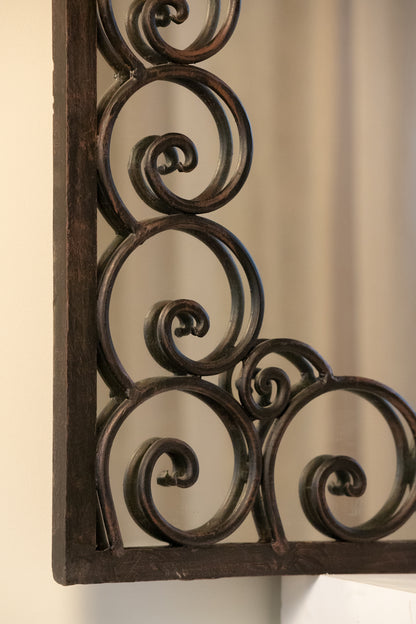 Large French Spiral Forged Mirror