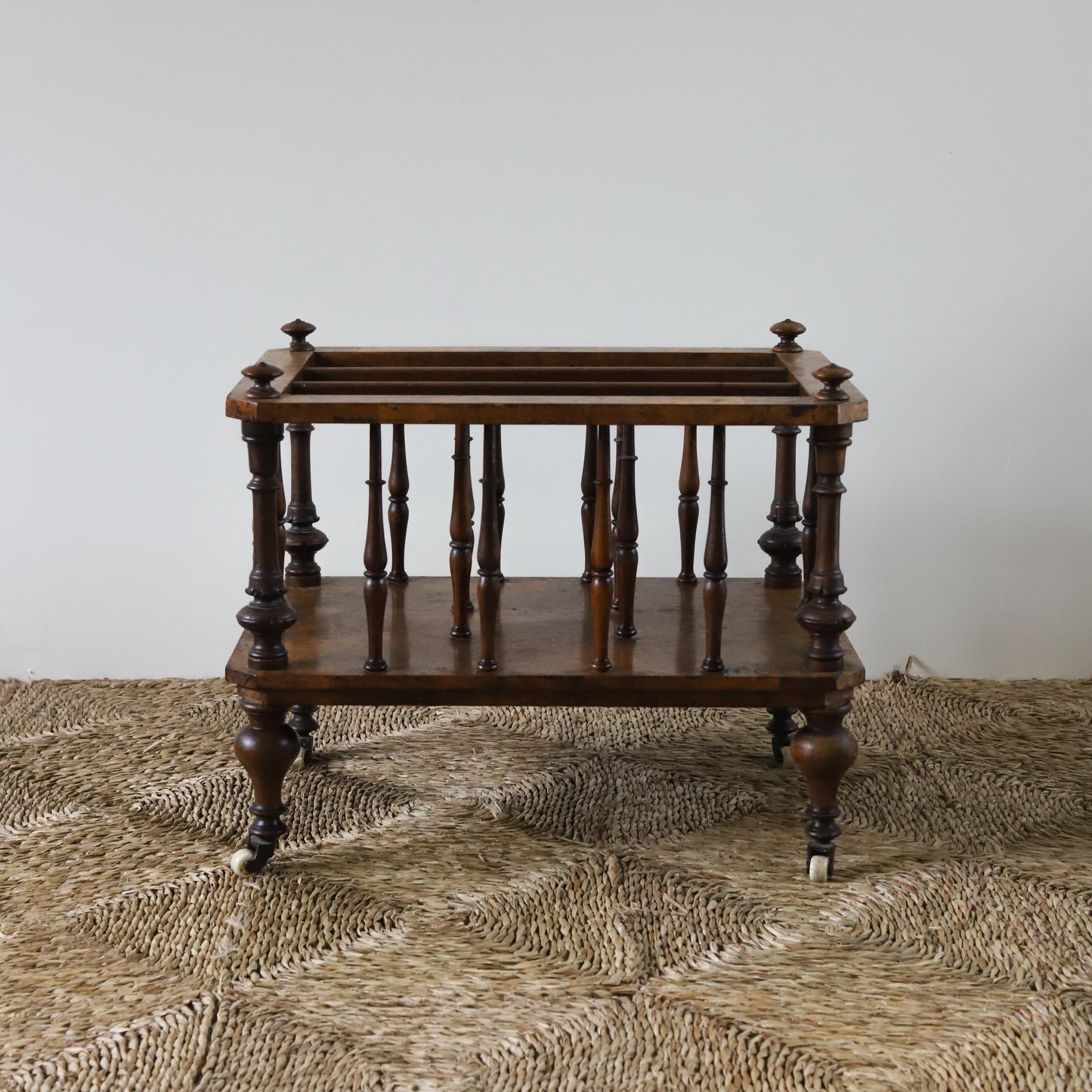 English Burr Walnut Canterbury C.1860