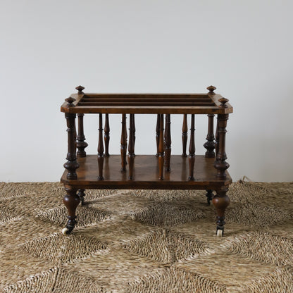 English Burr Walnut Canterbury C.1860