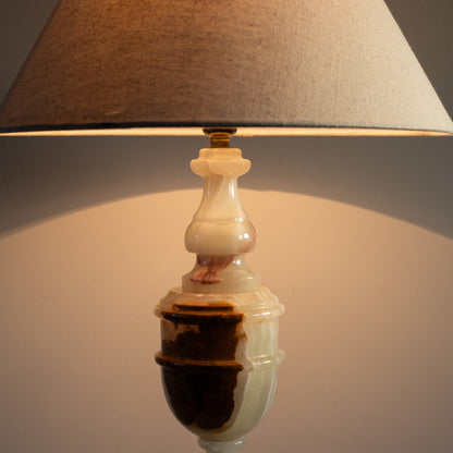 Pair of Super Quality Mid-Century Solid Onyx Table Lamps.
