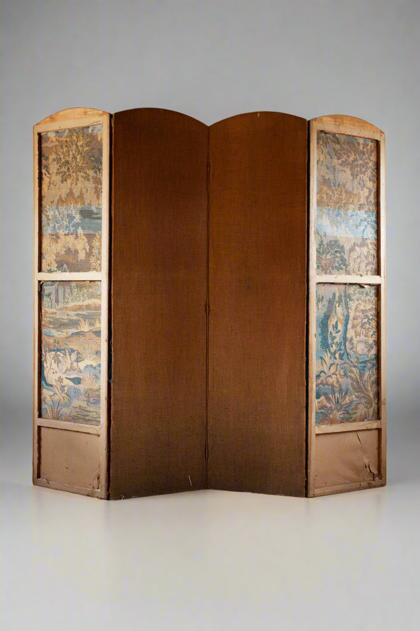 French Four Panel Folding Tapestry Screen.