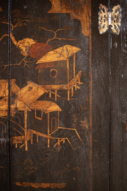 Georgian Chinoiserie Corner Cabinet