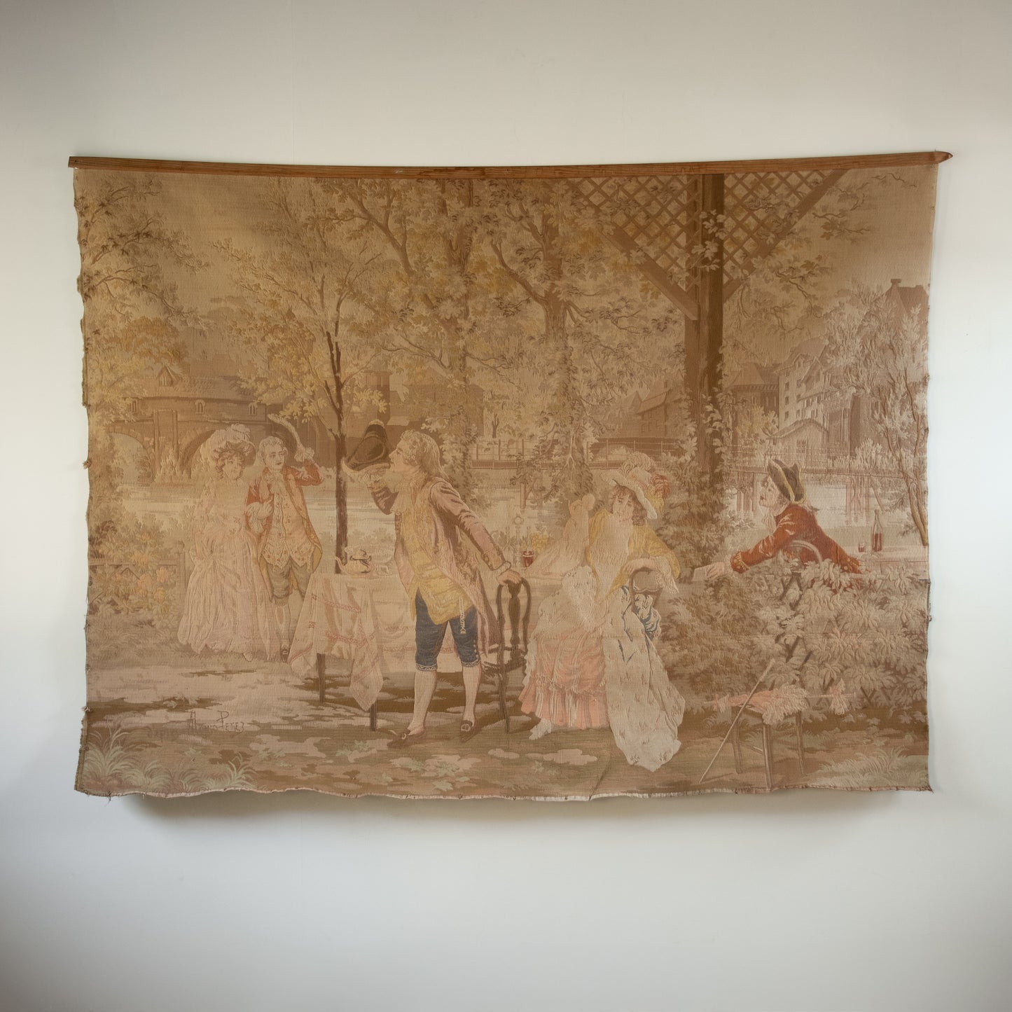 19th Century French Pastoral Tapestry