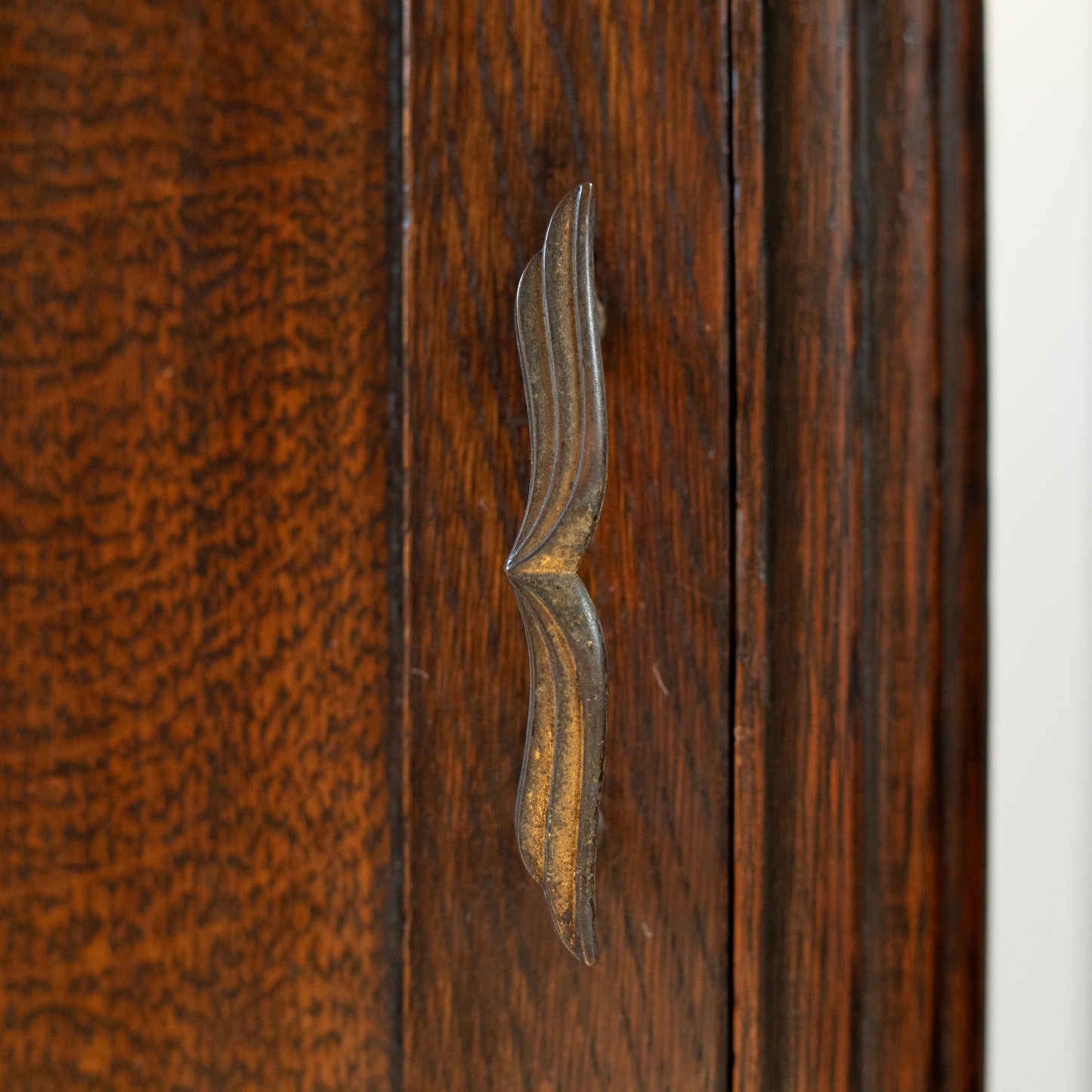 French Art Deco Oak and Marble Bedside cabinets (Pair)