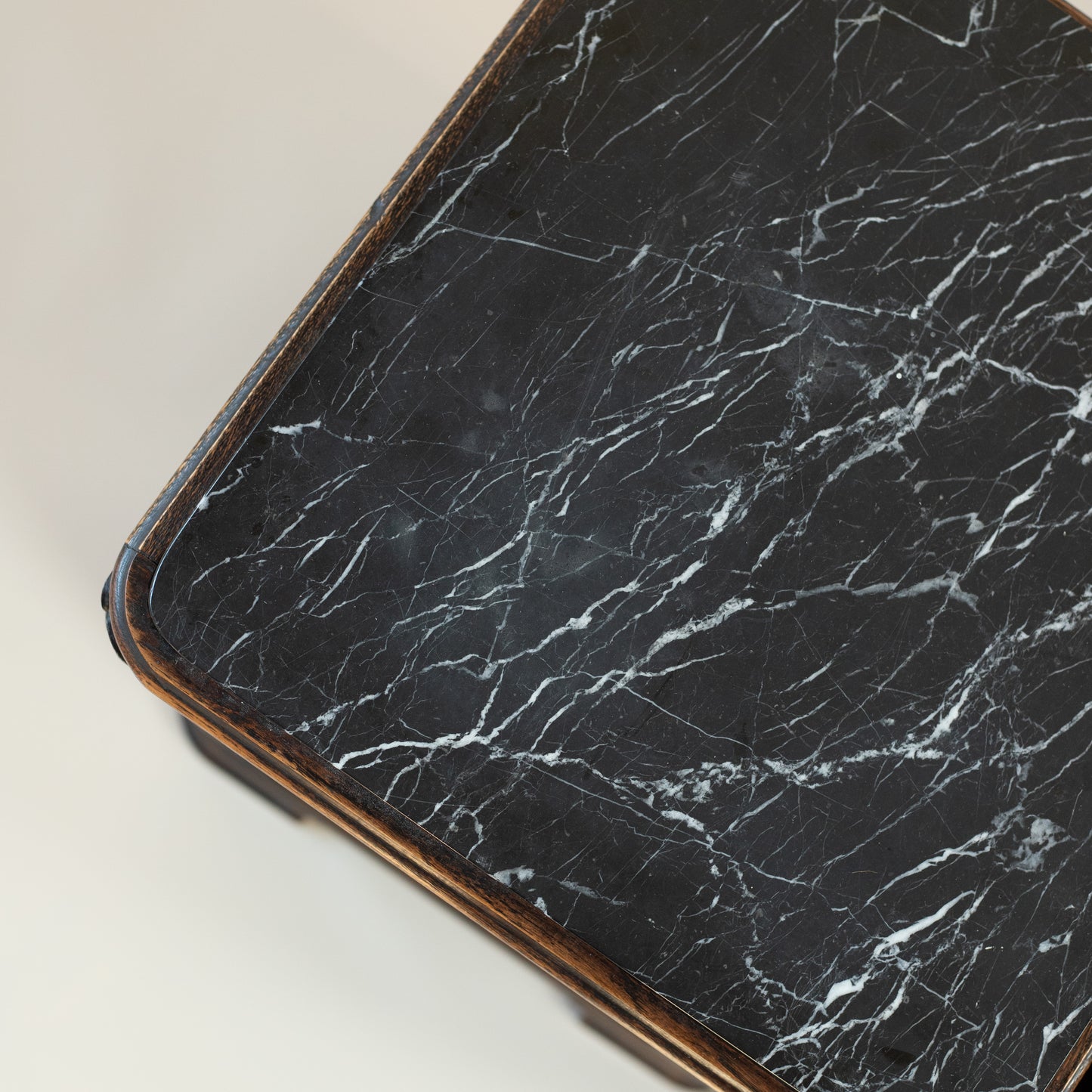 French Art Deco Oak and Marble Bedside cabinets (Pair)