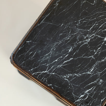 French Art Deco Oak and Marble Bedside cabinets (Pair)