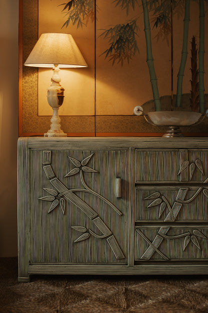 1970s Pencil Reed Sideboard atr Vivai del Sud