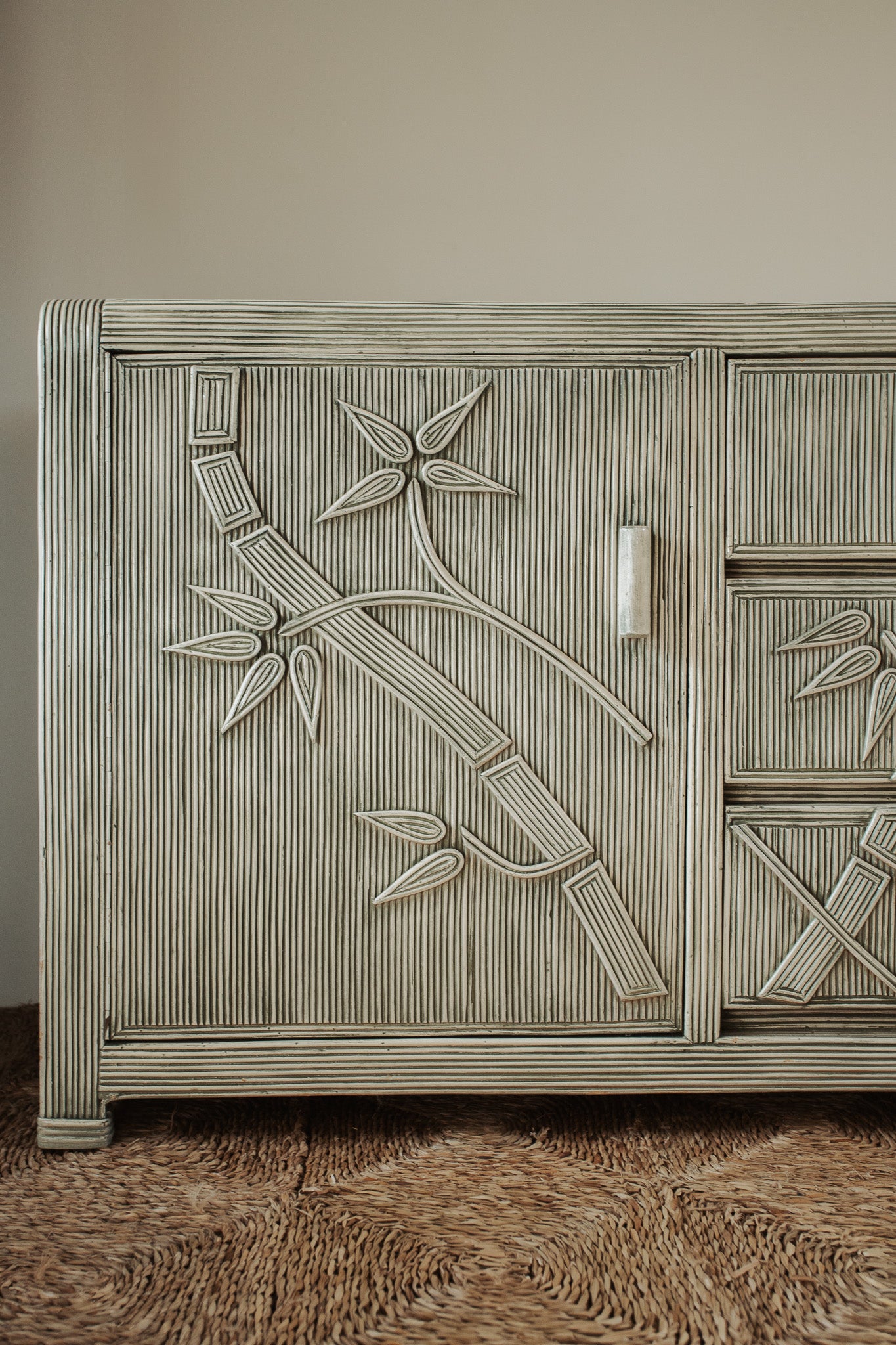 1970s Pencil Reed Sideboard atr Vivai del Sud