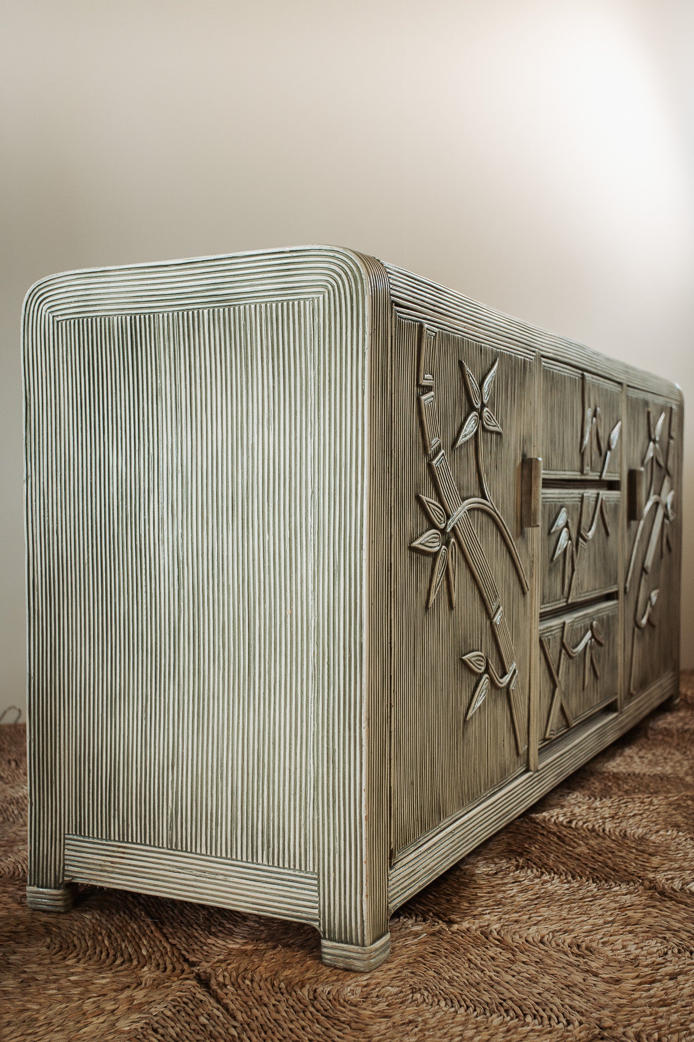 1970s Pencil Reed Sideboard atr Vivai del Sud