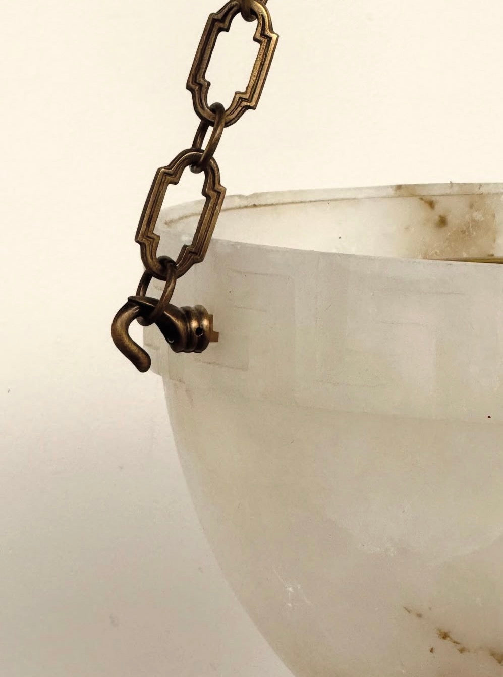 Marble Ceiling lampshade with iron hanging