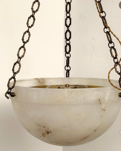 Marble Ceiling lampshade with iron hanging