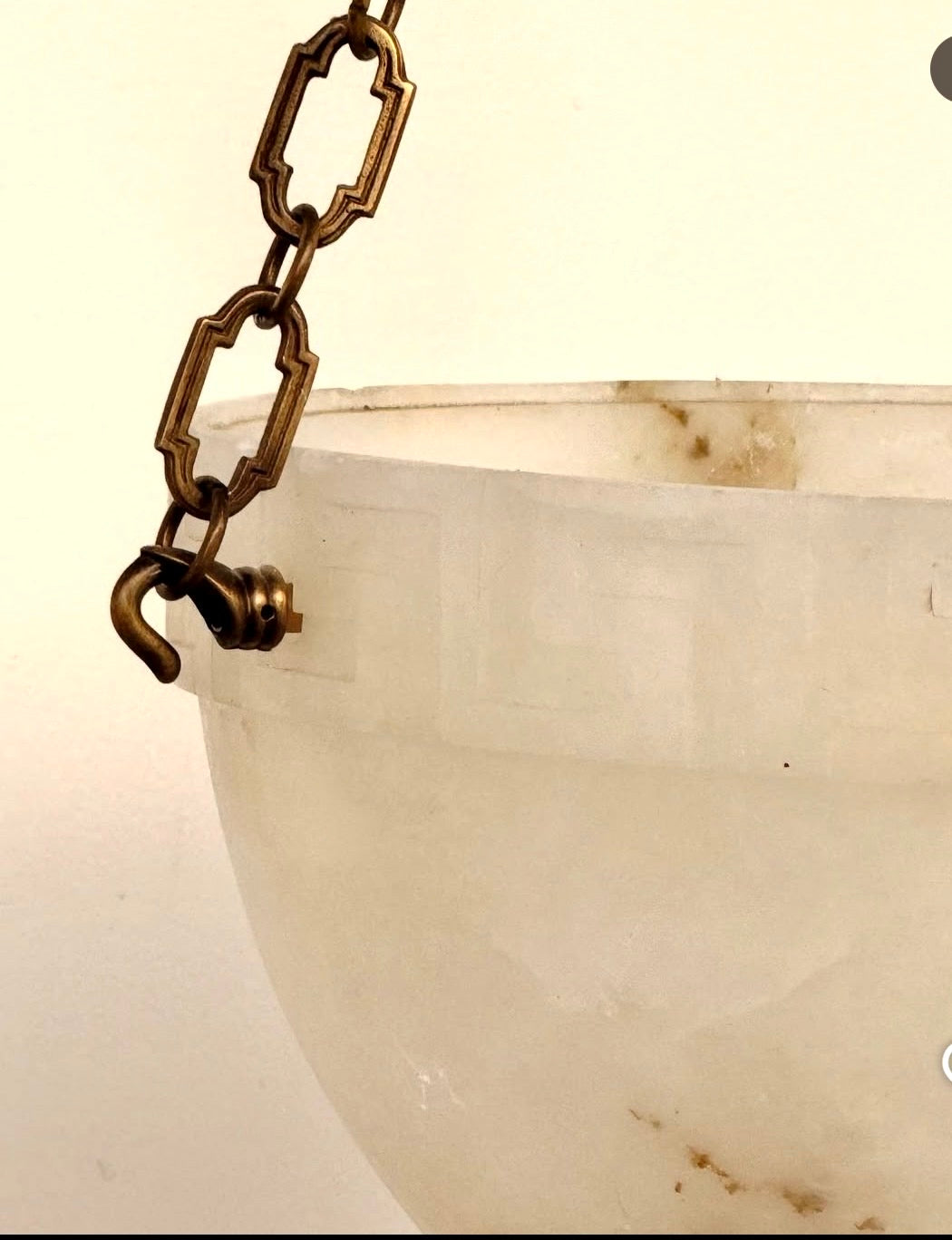 Marble Ceiling lampshade with iron hanging