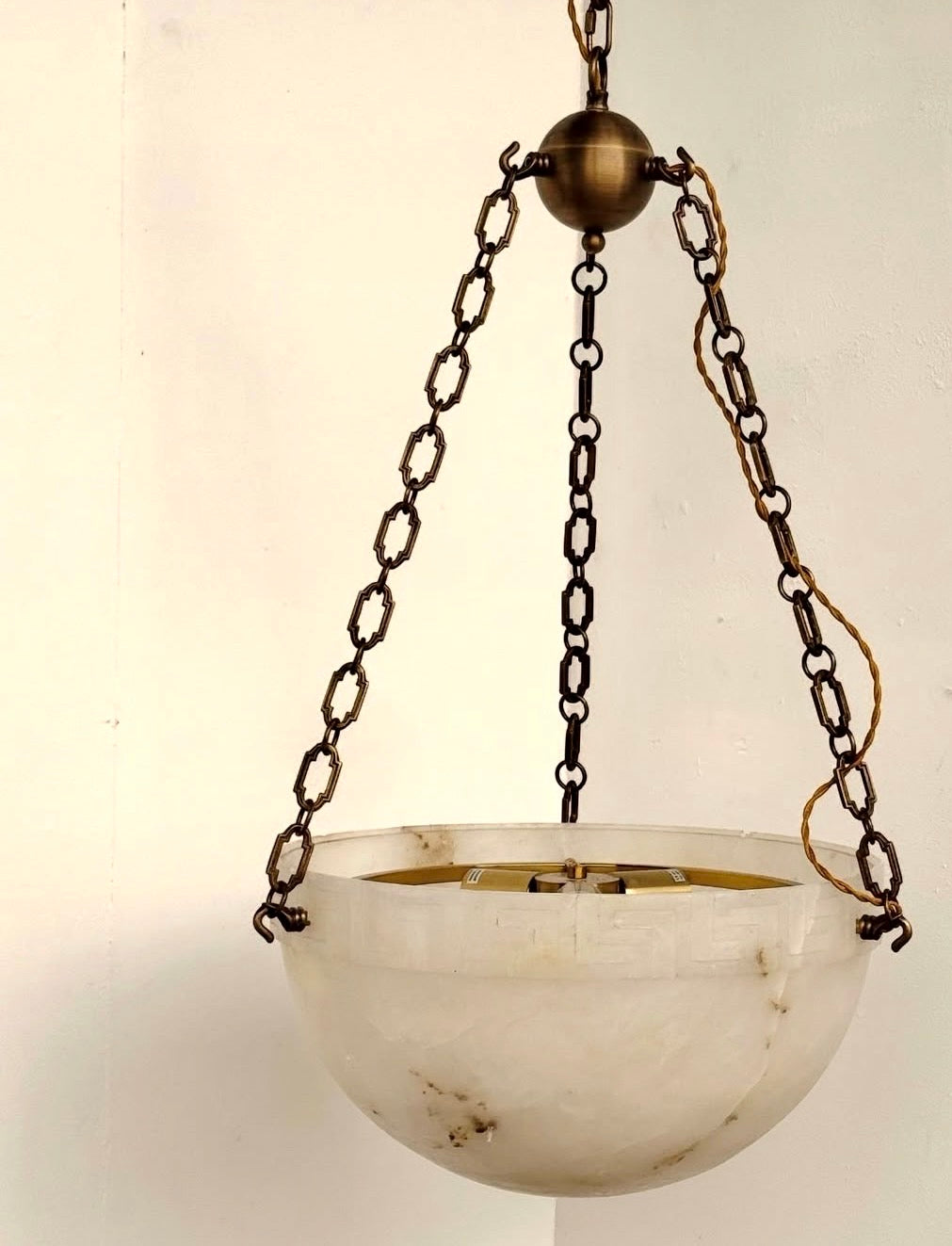 Marble Ceiling lampshade with iron hanging