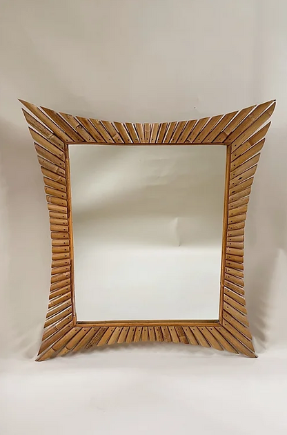 Vintage French Bamboo mirror
