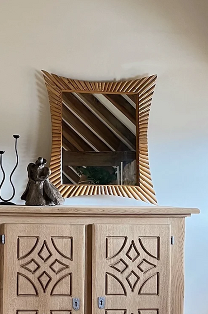 Vintage French Bamboo mirror