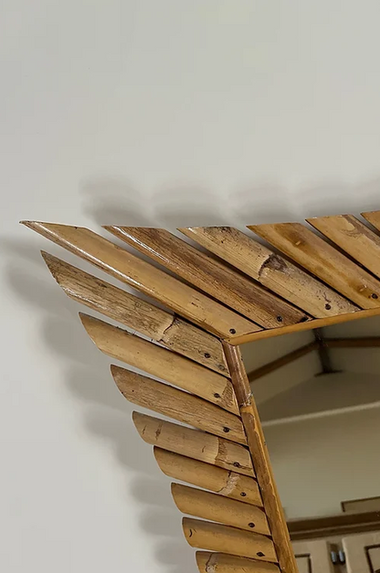 Vintage French Bamboo mirror