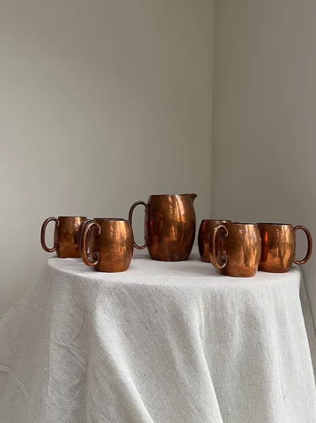 Mid-Century Copper Drinks Set