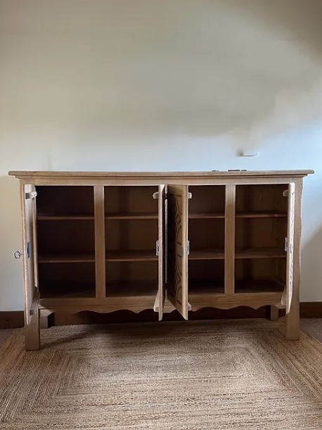 Vintage Swedish Oak Sideboard