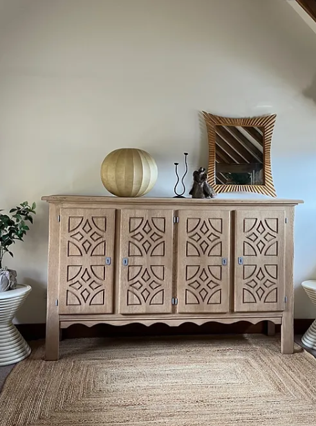 Vintage Swedish Oak Sideboard