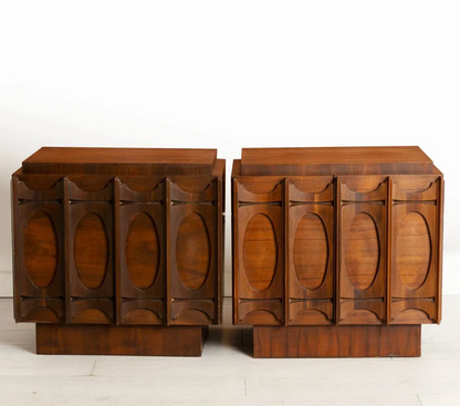 Pair of Midcentury Brutalist Cabinets by Tobago, Canada.