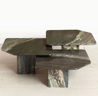 Vintage Trio of Italian Marble Coffee / Side Tables c.1970