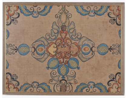 Framed 18th Century Swedish Embroidery