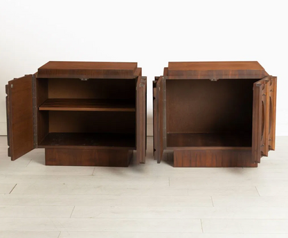 Pair of Midcentury Brutalist Cabinets by Tobago, Canada.