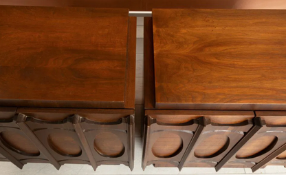 Pair of Midcentury Brutalist Cabinets by Tobago, Canada.