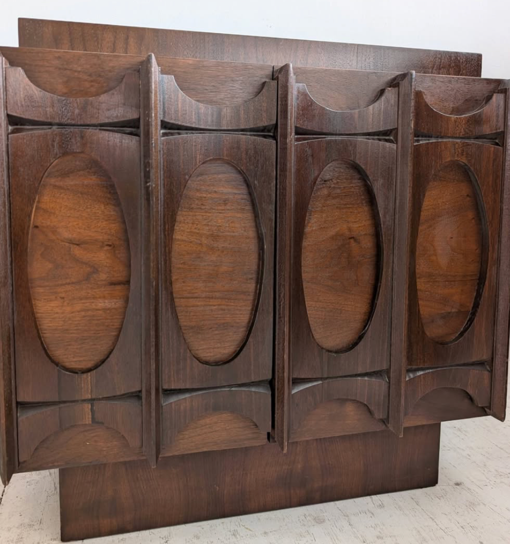 Pair of Midcentury Brutalist Cabinets by Tobago, Canada.