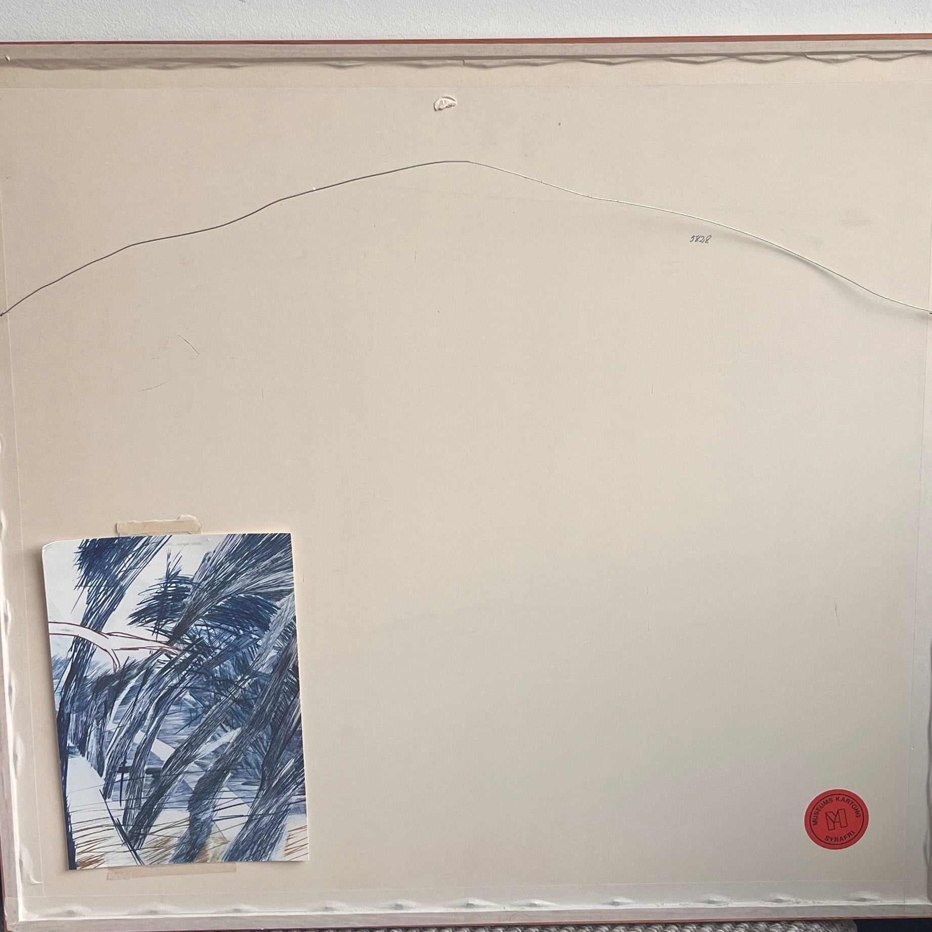 Back of print in a frame ulftrotzig